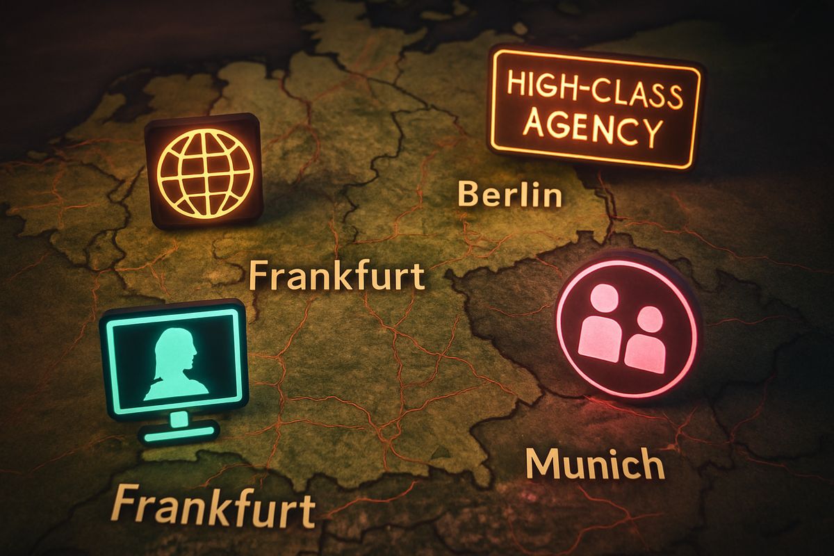 Faktoren, die die Escort Preise in Deutschland beeinflussen, dargestellt auf einer Karte