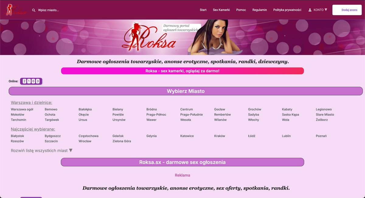 Roksa.sx - klon prawdziwej roksy